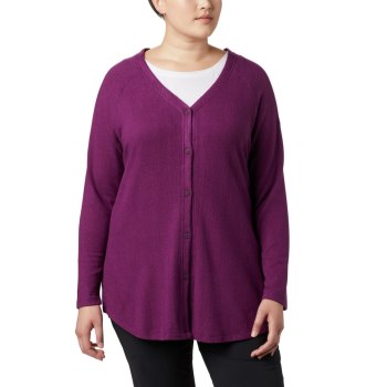 Columbia Cardigan Dames, By the Hearth Plus Size Zwart Roze, 86DLHTKOV